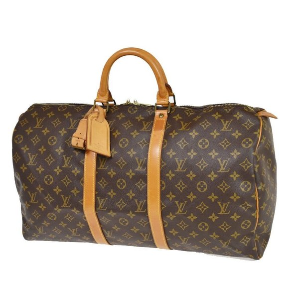 Authentic LOUIS VUITTON Keepall 50 Travel Hand Bag Monogram Leather - Picture 16 of 16